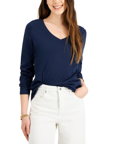 Style & Co Cotton V Neck T-Shirt